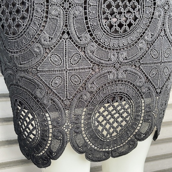 Xhilaration Women’s Black Crochet/Lace Mini Assorted Pattern Skirt Size S - Picture 4 of 8